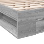 Giroletto Cassetti Grigio Sonoma 200x200 cm Legno Multistrato