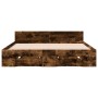 Giroletto con Cassetti Rovere Fumo 160x200 cm Legno Multistrato