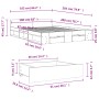 Giroletto con Cassetti Rovere Fumo 160x200 cm Legno Multistrato