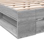 Giroletto Cassetti Grigio Sonoma 140x190 cm Legno Multistrato