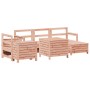 Set Divani da Giardino 7 pz in Legno Massello Abete Douglas