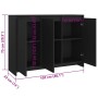 Credenza Nera 102x33x75 cm in Truciolato