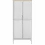 Armadio FLORO Bianco 77x53x171 cm in Legno Massello di Pino