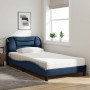 Letto con Materasso Blu 100x200 cm in Tessuto