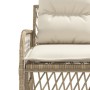 Set Divani da Giardino 2 pz con Cuscini Beige in Polyrattan