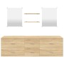 Set Mobili da Bagno 5 pz Rovere in Legno Multistrato