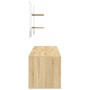 Set Mobili da Bagno 5 pz Rovere in Legno Multistrato