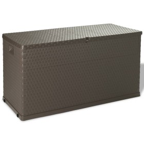 Baule da Giardino Marrone 120x56x63 cm in Rattan PP