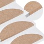 Tappetini Autoadesivi per Scale 15 pz 65x22,5x3,5 cm Beige