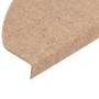 Tappetini Autoadesivi per Scale 15 pz 65x22,5x3,5 cm Beige