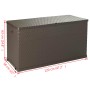 Baule da Giardino Marrone 120x56x63 cm in Rattan PP