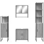 Set Mobili da Bagno 4 pz Grigio Sonoma in Legno Multistrato