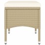 Set da Pranzo per Giardino 5 pz in Polyrattan Beige