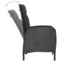 Set da Pranzo da Giardino 9 pz in Polyrattan e Acacia Nero