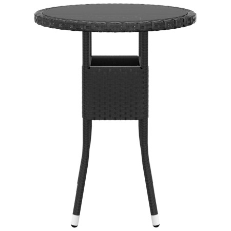 Set Divani da Giardino 5 pz in Polyrattan Nero