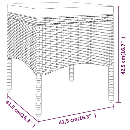 Set Divani da Giardino 5 pz in Polyrattan Nero