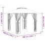 Gazebo con Pareti Laterali Antracite 300x300x270 cm Acciaio