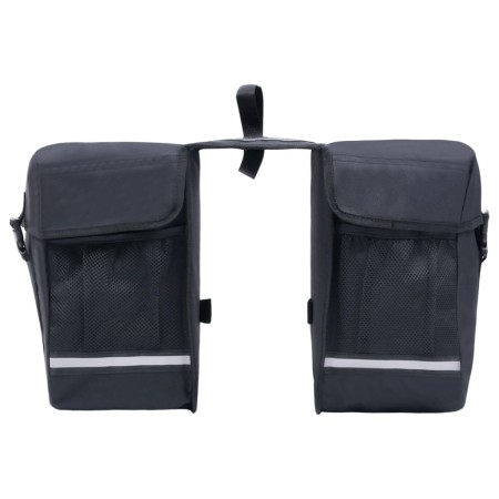 Borsa Doppia Bicicletta Impermeabile per Portapacchi 35 L Nero