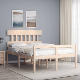 Letto per Anziani con Testiera 120x200 cm in Legno Massello