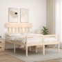 Letto per Anziani con Testiera 120x200 cm in Legno Massello