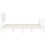 Giroletto con Testiera Bianco 140x190 cm in Legno Massello