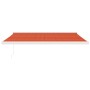 Tenda Retrattile Arancione e Marrone 4,5x3m Tessuto e Alluminio