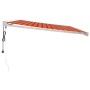 Tenda Retrattile Arancione e Marrone 4,5x3m Tessuto e Alluminio