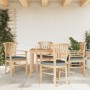 Set da Pranzo per Giardino 5 pz in Legno Massello di Teak