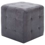 Pouf 2 pz Grigio 30x30x30 cm in Similpelle Scamosciata