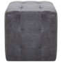 Pouf 2 pz Grigio 30x30x30 cm in Similpelle Scamosciata