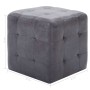 Pouf 2 pz Grigio 30x30x30 cm in Similpelle Scamosciata