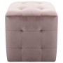 Pouf 2 pz Rosa 30x30x30 cm in Velluto