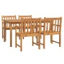 Set da Pranzo per Giardino 5 pz in Legno Massello di Acacia