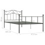 Giroletto Grigio in Metallo 90x200 cm