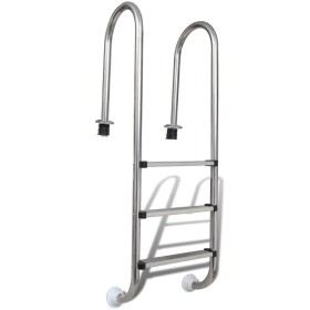 Scaletta per Piscina 3 Gradini in Acciaio Inox 304 120 cm