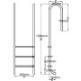 Scaletta per Piscina 3 Gradini in Acciaio Inox 304 120 cm