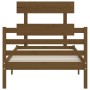 Giroletto con Testiera Miele 90x200 cm in Legno Massello