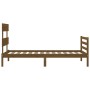 Giroletto con Testiera Miele 90x200 cm in Legno Massello