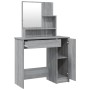 Toeletta con Specchio Grigio Sonoma 86,5x35x136 cm