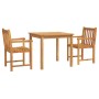 Set da Pranzo per Giardino 3 pz in Legno Massello di Acacia