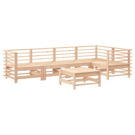 Set Salotto da Giardino 6 pz in Legno Massello di Pino