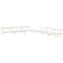 Set Salotto da Giardino 6 pz Bianco in Legno Massello di Pino