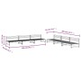 Set Salotto da Giardino 6 pz Bianco in Legno Massello di Pino