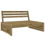 Set Salotto da Giardino 2 pz in Legno Impregnato di Pino