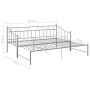 Telaio Divano Letto Estraibile Grigio in Metallo 90x200 cm