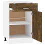 Mobile con Cassetto Rovere Fumo 50x46x81,5 cm Legno Multistrato