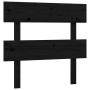 Giroletto con Testiera Nero 100x200 cm in Legno Massello