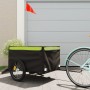 Rimorchio da Bici Nero e Verde 45 kg in Ferro