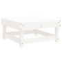 Set Salotto da Giardino 6 pz Bianco in Legno Massello di Pino