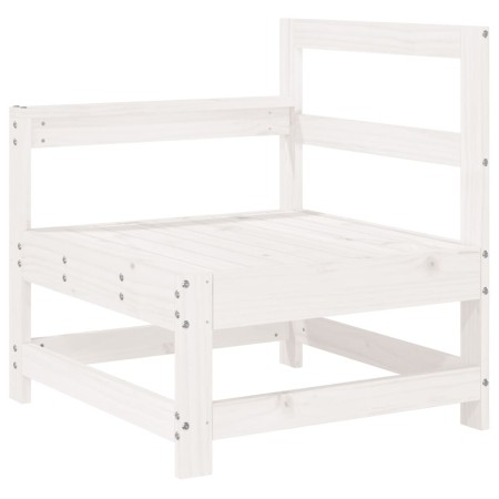 Set Salotto da Giardino 6 pz Bianco in Legno Massello di Pino